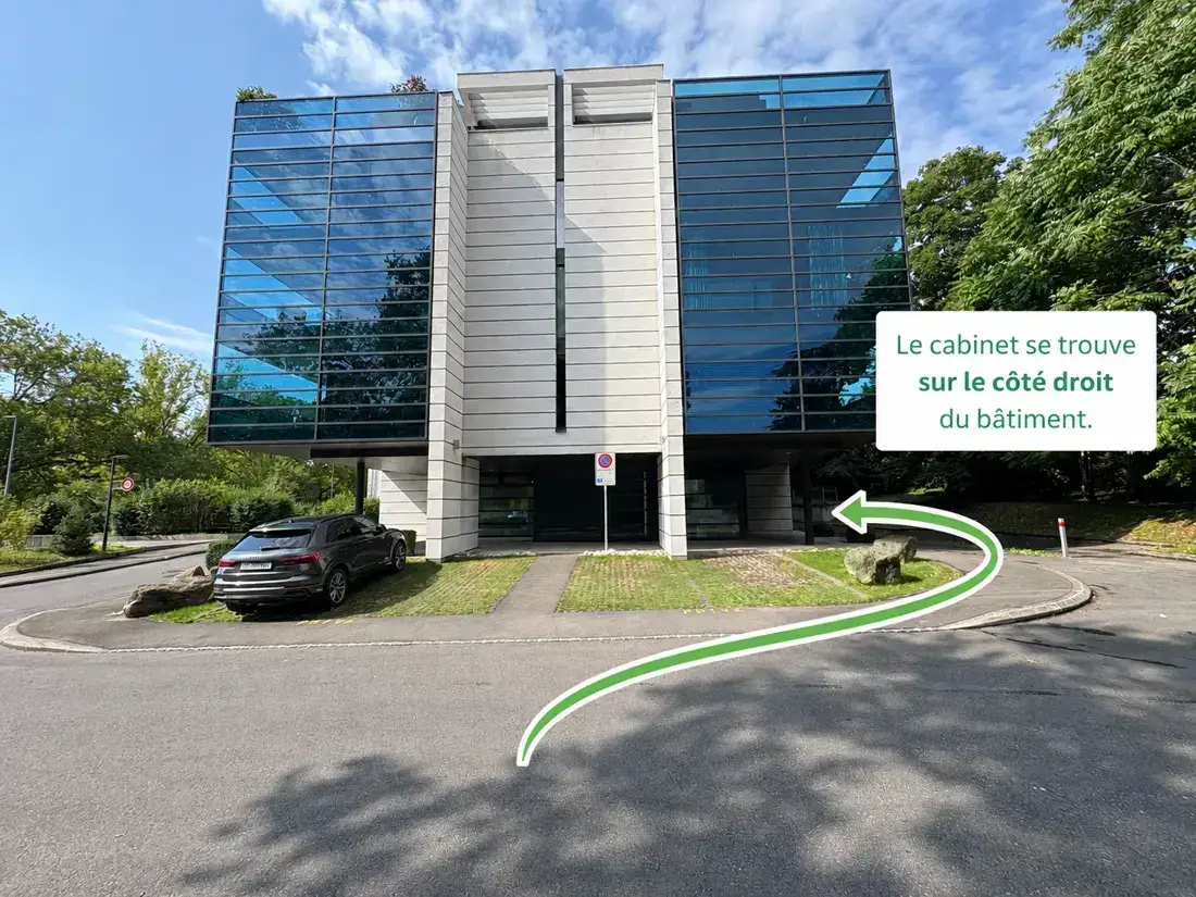 Accès au cabinet d'acupuncture, Avenue Ignace Paderewski 30A à Morges, avec places de parc