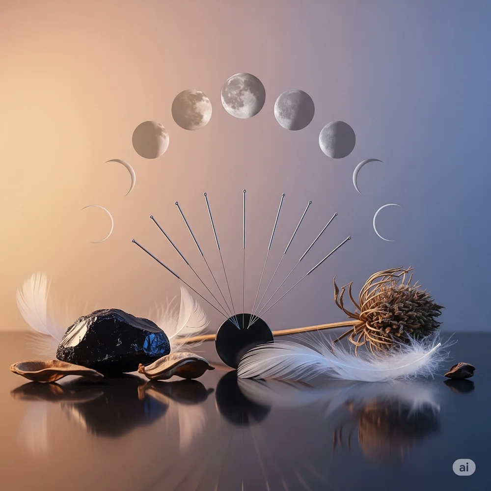 Phases de la lune et galets : acupuncture pour la santé des femmes à Morges